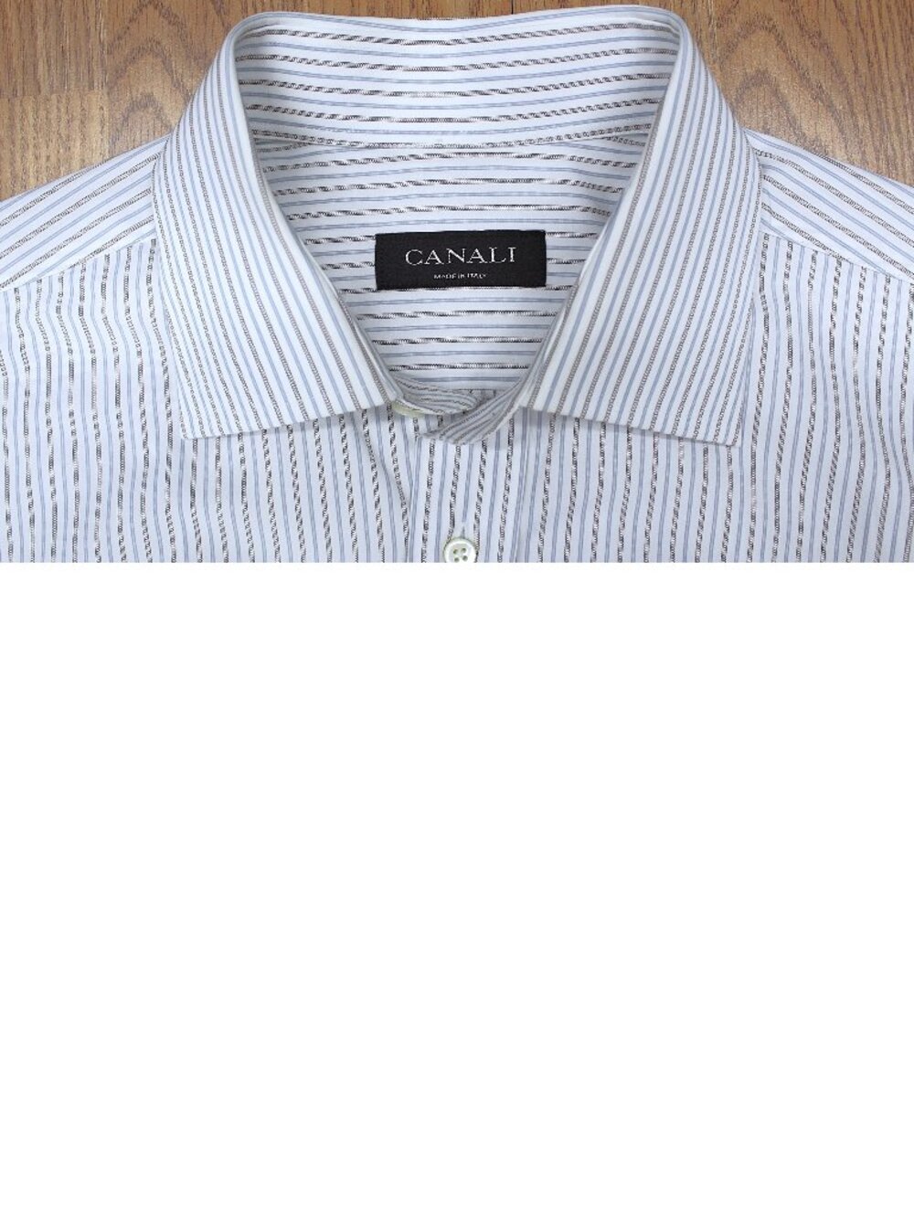 CANALI REGULAR FIT 100% COTTON POINT COLLAR SHIRT WHITE Sz 15 1/2 | MEDIUM, M